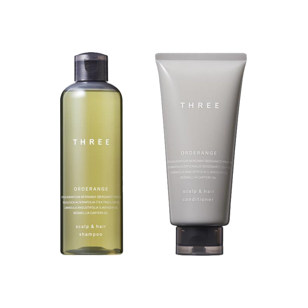 THREE Orderange Shampoo & Conditioner Set 日本THREE 极致舒活洗发护发套装