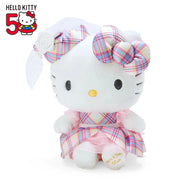 Sanrio Hello Kitty Tartan 50th Anniversary Plush 三丽鸥 凯蒂猫50周年 绒毛娃娃公仔