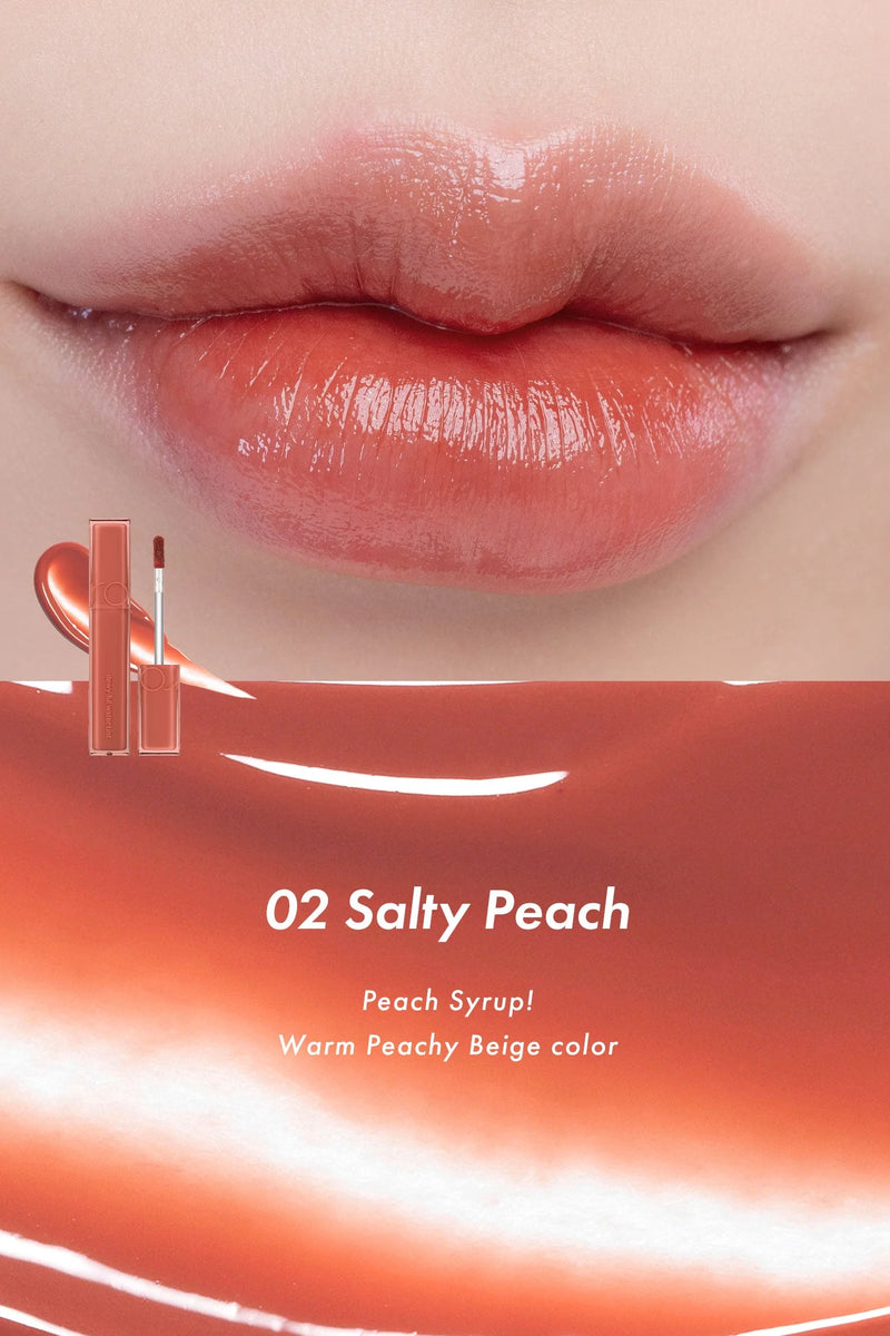 rom&nd dewyful water tint Lip color #2 salty peach 5.0g 韩国rom&nd丰露镜面保湿滋润唇釉 #02 盐甜蜜桃 5.0g