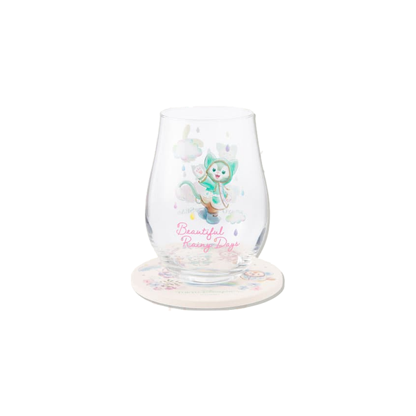 Tokyo Duffy & Friends Beautiful Rainy Days Series Glass & Coaster 东京迪士尼达菲和它的朋友们系列之杰拉多尼玻璃杯&杯垫套组