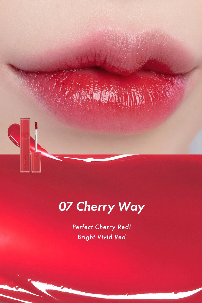 rom&nd dewyful water tint Lip color #7 Cherry Way 5.0g 韩国rom&nd丰露镜面保湿滋润唇釉 #07 爆浆樱桃 5.0g