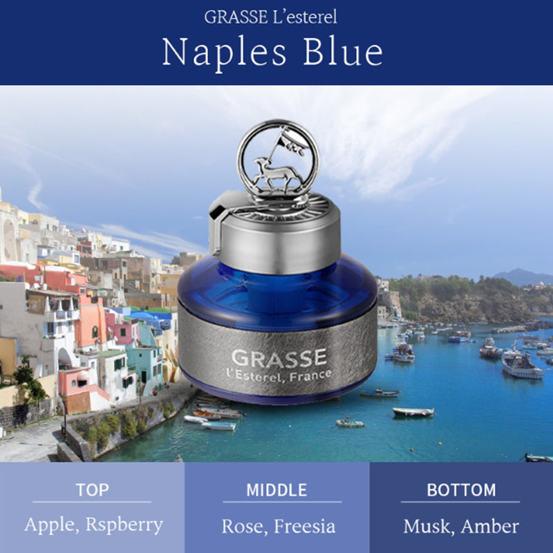 BULLSONE Grasse L'esterel France Pure Essential Oil Blended Car Air Freshener (Naples Blue) 勁牛王 格拉斯奢華車用香水 (蓝色那普勒斯) 110ml