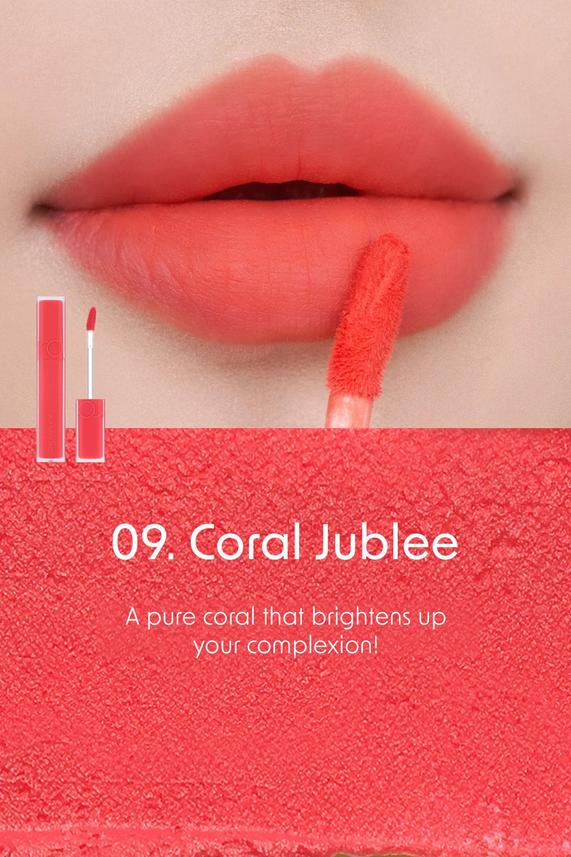 rom&nd Blur Fudge Tint Lip Color #09 Coral Jubilee 5.0g 韩国rom&nd迷雾软糖系列持久显色丝绒哑光唇釉 #09 珊瑚庆典 5.0g