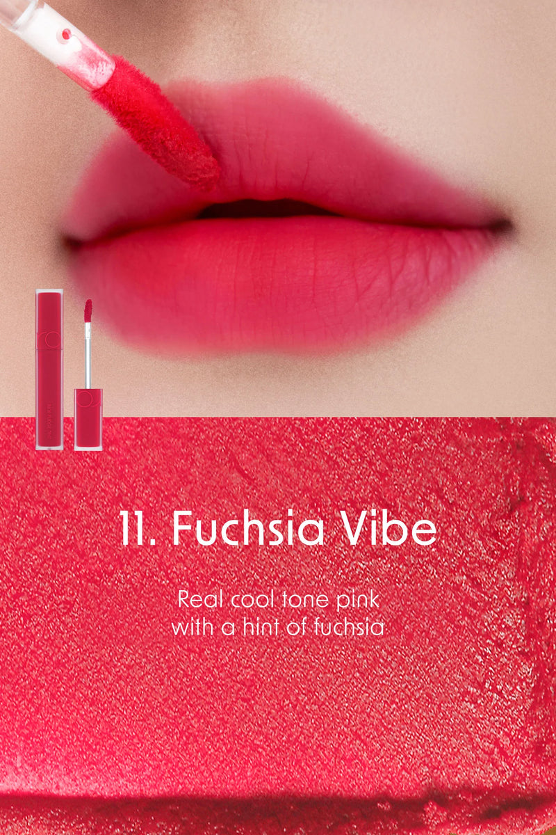 rom&nd Blur Fudge Tint Lip Color #11 Fuchsia Vibe 5.0g 韩国rom&nd迷雾软糖系列持久显色丝绒哑光唇釉 #11 酸梅果酱 5.0g