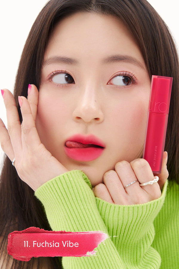rom&nd Blur Fudge Tint Lip Color #11 Fuchsia Vibe 5.0g 韩国rom&nd迷雾软糖系列持久显色丝绒哑光唇釉 #11 酸梅果酱 5.0g