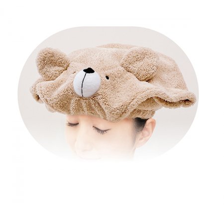 HONYARADOH Microfiber Hair Dry Cap (Bear) 虹雅堂 超细纤维干发帽  (小熊)