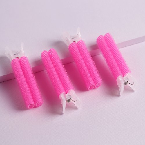 GLOSS & GLOW Hair Volume Clip (Fluorescent Pink) 4pcs/box 韩国Gloss & Glow 头发卷夹 (荧光粉) 4枚入/盒