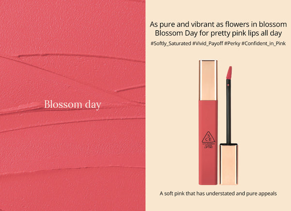 3CE Cloud Velvet Lip Tint (Blossom Day) 三熹玉 浓郁云朵唇釉 (柔粉色) 4g