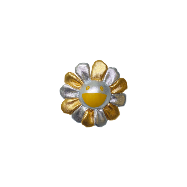 Takashi Murakami Flowers ComplexCon Pin - Gold & Silver 1pc 日本村上隆七彩太阳花胸针 - 金银色 1枚