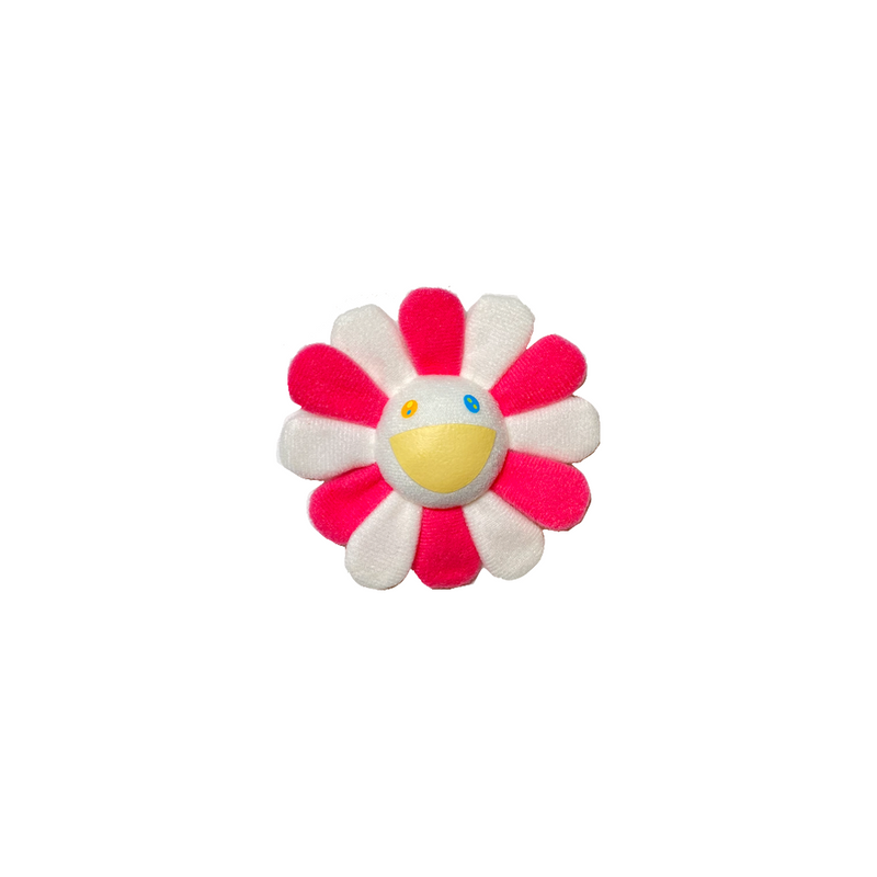 Takashi Murakami Flowers Plush Pin - Pink & White 1pc 日本村上隆七彩太阳花毛绒胸针 - 粉白色 1枚