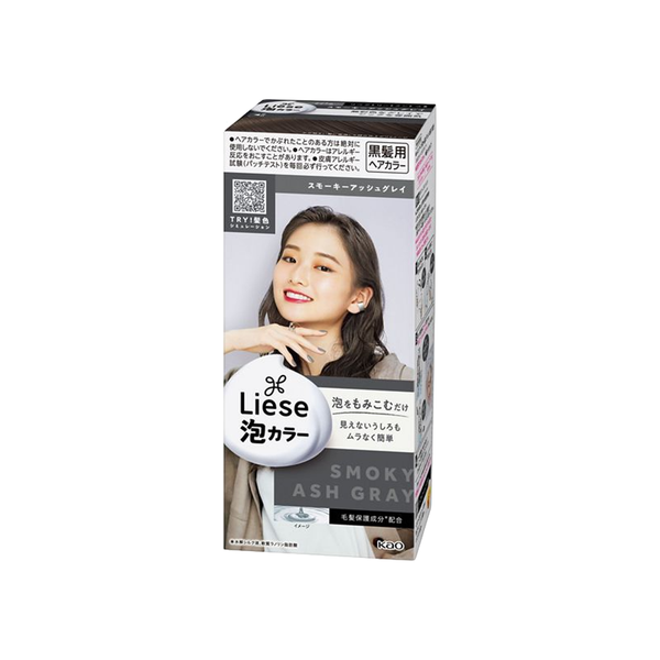 KAO Liese Bubble Foam Hair Dye - Smoky Ash Gray 1pc  日本花王泡沫植物染发剂 - 冷感烟灰色 1pc