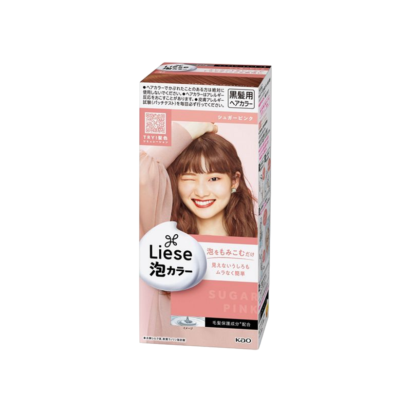 KAO Liese Bubble Foam Hair Dye - Sugar Pink 1pc 日本花王泡沫植物染发剂 - 糖果粉色 1pc
