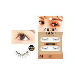 D-UP Color Lash false eyelashes #04 Beige 2 pairs (4 pcs)日本D-UP自然卷翘炫彩编织假眼睫毛 #04 米棕色