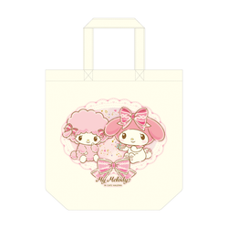 My Melody & My Sweet Piano in cafe haleiwa Large tote bag 三丽鸥限定款美乐蒂x彼爱洛大容量帆布袋