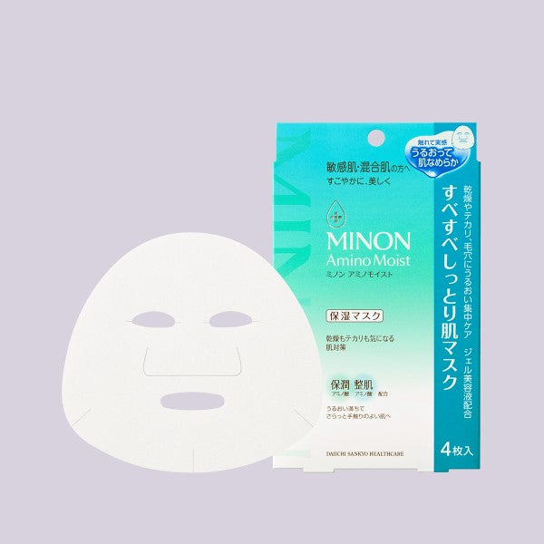 Minon Amino Moist Smooth & Moist Skin Mask 4 sheets/box  蜜浓 胺基酸保湿舒缓修护面膜 4枚/盒
