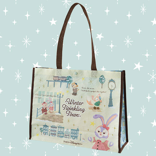 TOKYO Duffy & Friends Winter Twinkling Town Shopping Bag  东京迪士尼 达菲和他的朋友们 冬日闪耀小镇系列购物袋