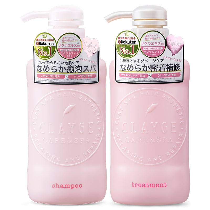 CLAYGE Care & Spa S Sakura Treatment (Limited Cherry Blossom & Orris) 500ml   日本CLAYGE 樱花清爽蓬松护发素 (限定樱花鸢尾草味)