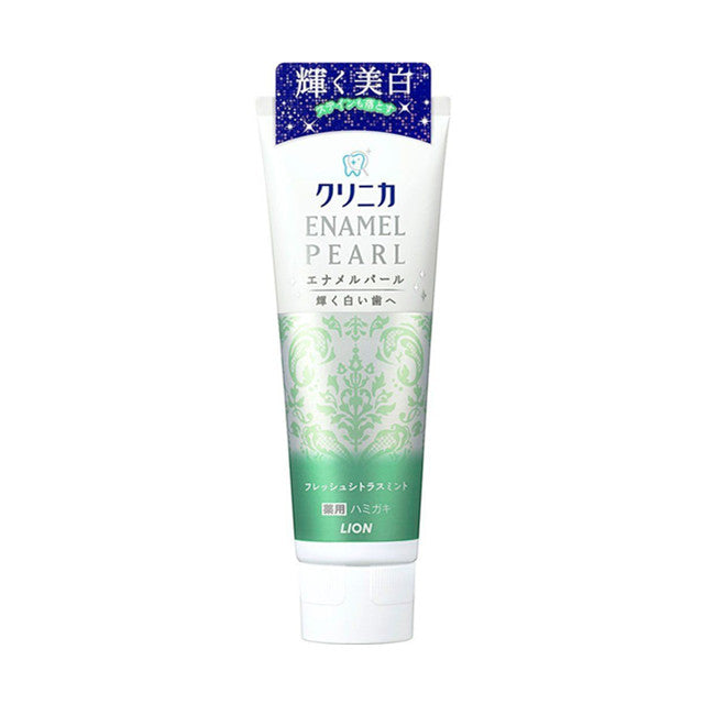 LION Clinica ENAMEL PEARL Medicated Toothpaste #Fresh Citrus Mint 日本LION狮王 CLINICA酵素珍珠美白牙膏(橘香薄荷) 130g