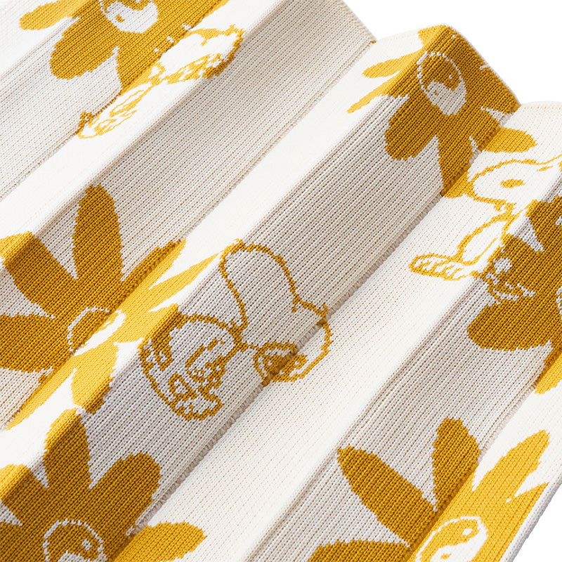 KNT365 x PEANUTS Co-Knitty Recycled Tote Bag (Flower) 日本KNT365 x PEANUTS 环保材质针织百褶包 (花朵款)