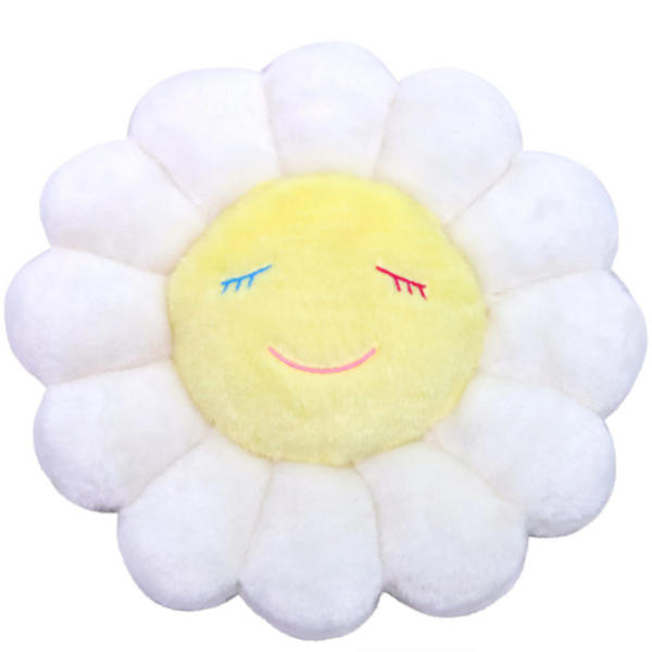 Takashi Murakami White Cushion 60cm 村上隆 白色太阳花抱枕 60cm