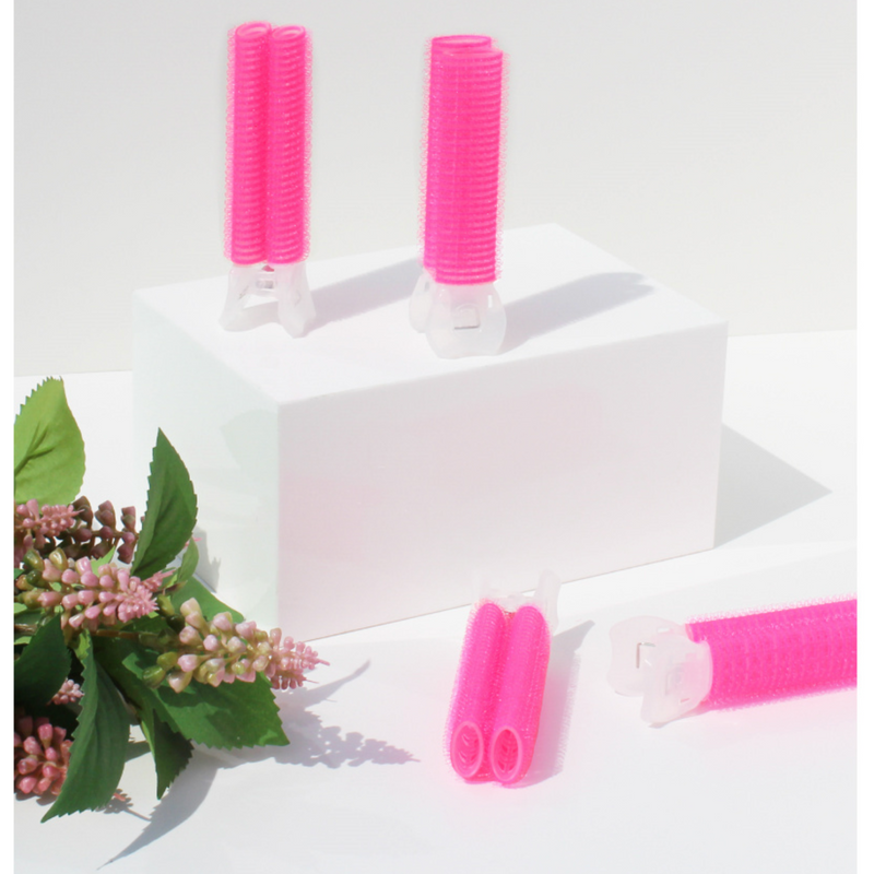 GLOSS & GLOW Hair Volume Clip (Fluorescent Pink) 4pcs/box 韩国Gloss & Glow 头发卷夹 (荧光粉) 4枚入/盒
