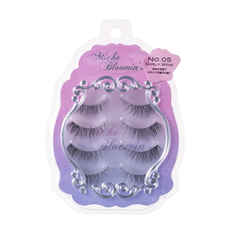Miche Bloomin' 3D False Eyelashes (No 05 GIRLY WINK) 日本纱荣子 MICHE BLOOMIN 3D 假睫毛 (No 05 眨眼少女 )