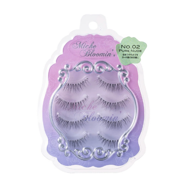 Miche Bloomin' 3D False Eyelashes (No 02 PURE NUDE) 日本纱荣子 MICHE BLOOMIN 3D 假睫毛 (No 02 纯真裸妆 )