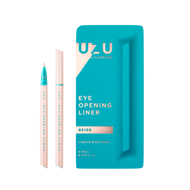 UZU BY FLOWFUSHI Eye Opening Liquid Eyeliner (Beige) 日本UZU by Flowfushi 熊野職人八角彩色眼线液笔 (浅褐色) 0.55ml