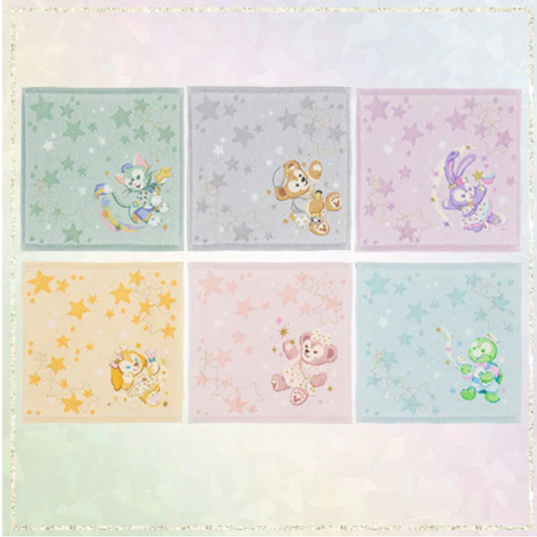 TOKYO Duffy & Friends 20th Anniversary Starry Dreams Collection Mini Towel Set (6pcs) 东京迪士尼 达菲和他的朋友们 20周年限定闪耀系列小毛巾套装 (6枚)