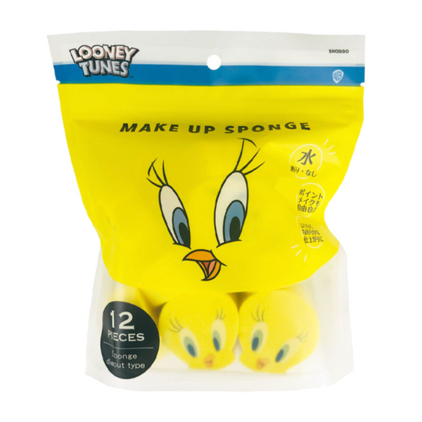 SHOBIDO Looney Tunes Tweety Make Up Sponge 12pcs/ Pack 妆美堂x乐一通 崔弟联名限定化妆海棉粉扑 12枚/包