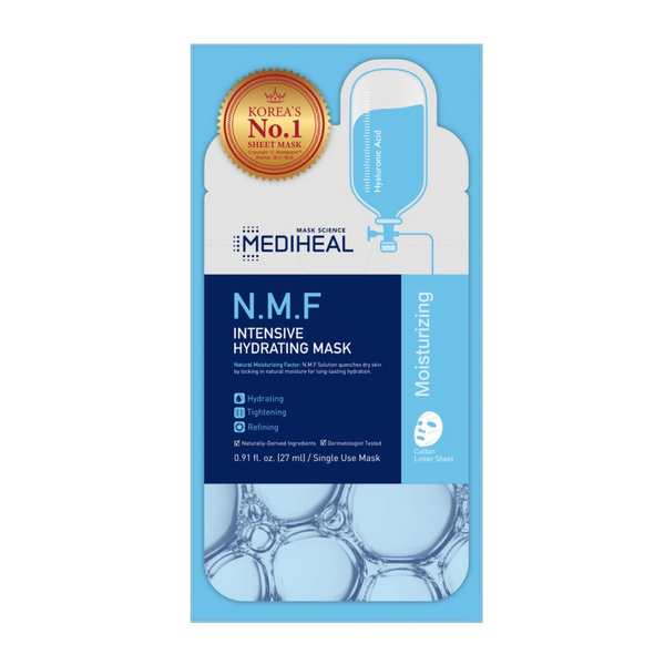 MEDIHEAL N.M.F Intensive Hydrating Mask 10pcs/Box 美迪惠尔 N.M.F密集补水精华面膜 10片/盒