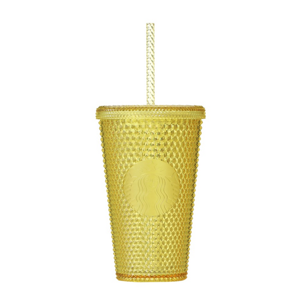 Starbucks Japan Retro American & Pop Design Cold Cup Yellow Tumbler 473ml 日本星巴克2023 美式复古系列黄色榴梿杯 473ml