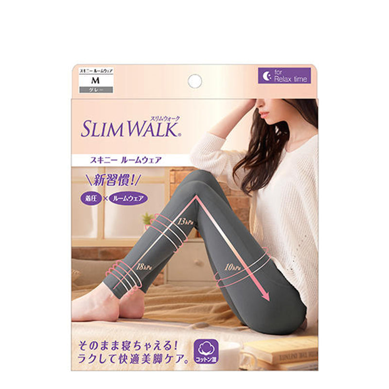 SlimWalk Skinny Room Wear Gray M Size 压力瘦腿美腿袜 中码