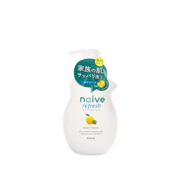 Kracie Naive Body Soap Refresh  肌美精 活力柠檬海泥精华沐浴露 530ml