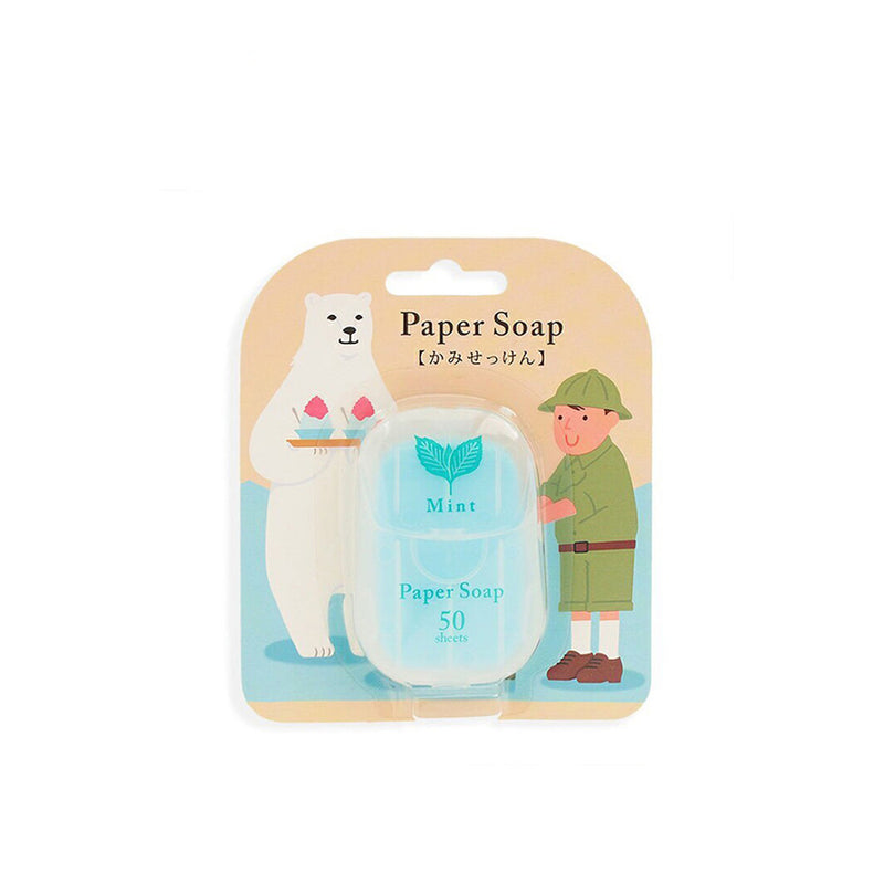Charley Paper Soap Mint 50pcs 日本Charley 可携带纸肥皂纸 (薄荷味) 50片