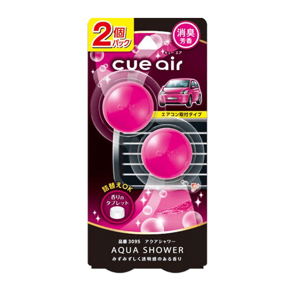CARALL Cue Air Aqua Shower Car Freshener [Pink, 4g x 2]