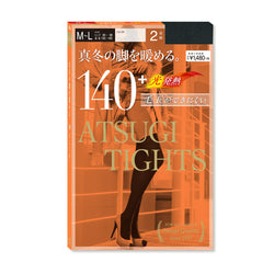 Atsugi Heat Warm Tights 140 Denier Black 2 Pairs M-L  日本厚木 塑形保暖打底裤 2双