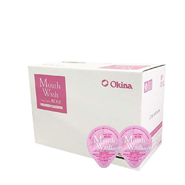 Okina Mouth Wash Long Spin Rose 14ml x 100pcs 便携式漱口水-诱人玫瑰香