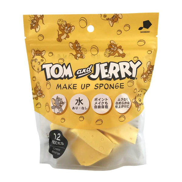 SHOBIDO Tom and Jerry Make Up Sponge 12pcs/ Pack 妆美堂x猫和老鼠 汤姆和杰瑞联名限定模切海绵化妆海绵 12枚/包