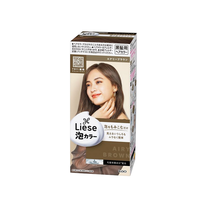 KAO Liese Bubble Foam Hair Dye - Airy Brown 1pc 日本花王泡沫植物染发剂 - 雾霾棕色 1pc
