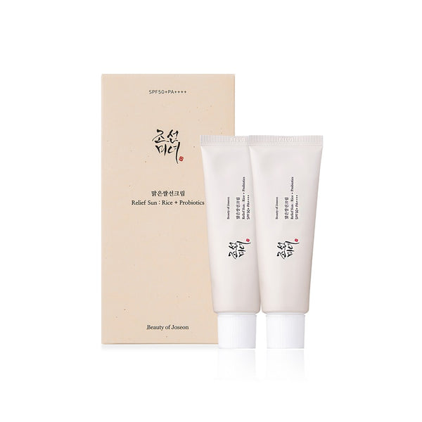 Beauty of Joseon Relief Sun : Rice + Probiotics 2 Packs Set SPF50+/PA++++ 50ml 韩国Beauty of Joseon朝鲜美人大米防晒霜套装 50ml