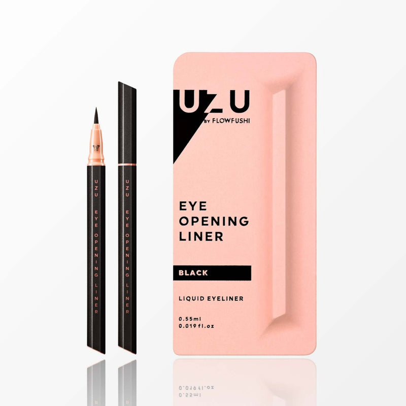 UZU BY FLOWFUSHI Eye Opening Liquid Eyeliner (BLACK) 日本UZU by Flowfushi 熊野職人八角彩色眼线液笔 (黑色) 0.55ML