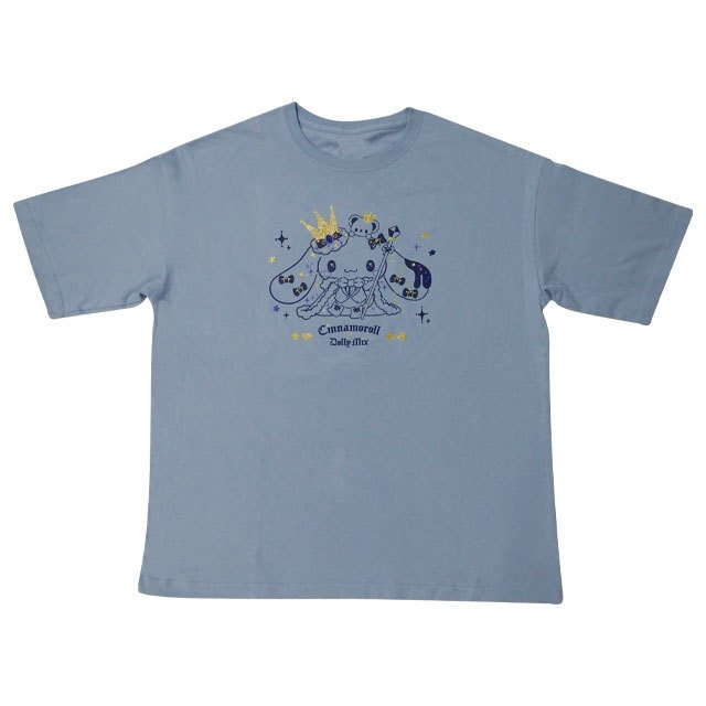 DOLLY MIX x Cinnam Collection Adult T-Shirt (Blue) 日本DOLLY MIX x 三丽鸥 玉桂狗棉质圆领短袖(白哥德风) 蓝色