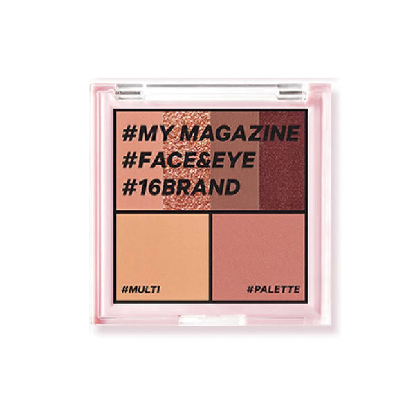 16 BRAND My Magazine Multi Palette (Vol.03  Sunset Nude Mood) 8g 韩国16 BRAND 迷你杂志彩妆盘 (Vol.03 肉桂奶茶) 8g