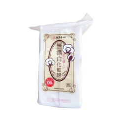Kakui Pure Natural Facial Cotton100 Sheets 日本KAKUI 天然无漂白纯棉厚化妆棉 100片