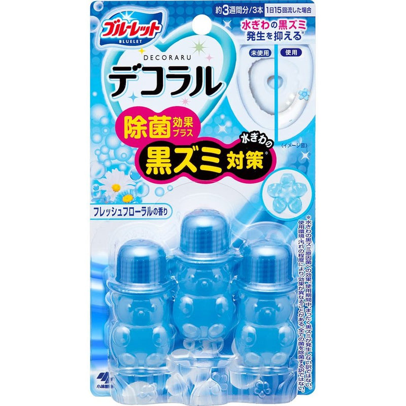 Kobayashi Pharmaceutical Blue Toilet Decor Disinfectant Plus (Fresh Floral) 3pcs 小林制药 马桶消臭小花瓣凝胶-清新花香 3枚