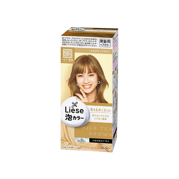 KAO Liese Bubble Foam Hair Dye - Milk Tea Brown 1pc日本花王泡沫植物染发剂 - 奶茶甜棕色 1pc
