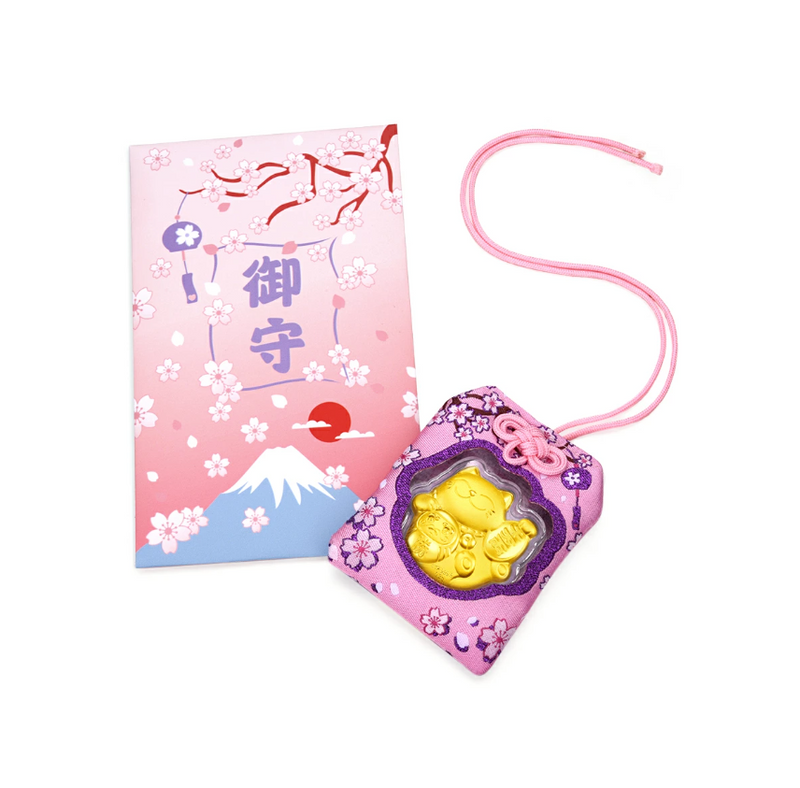 Chow Tai Fook Japan Limited 999.9 Gold Maneki Cat Omamori (Love) 周大福 日本限定 999.9金招财猫御守(愛情)