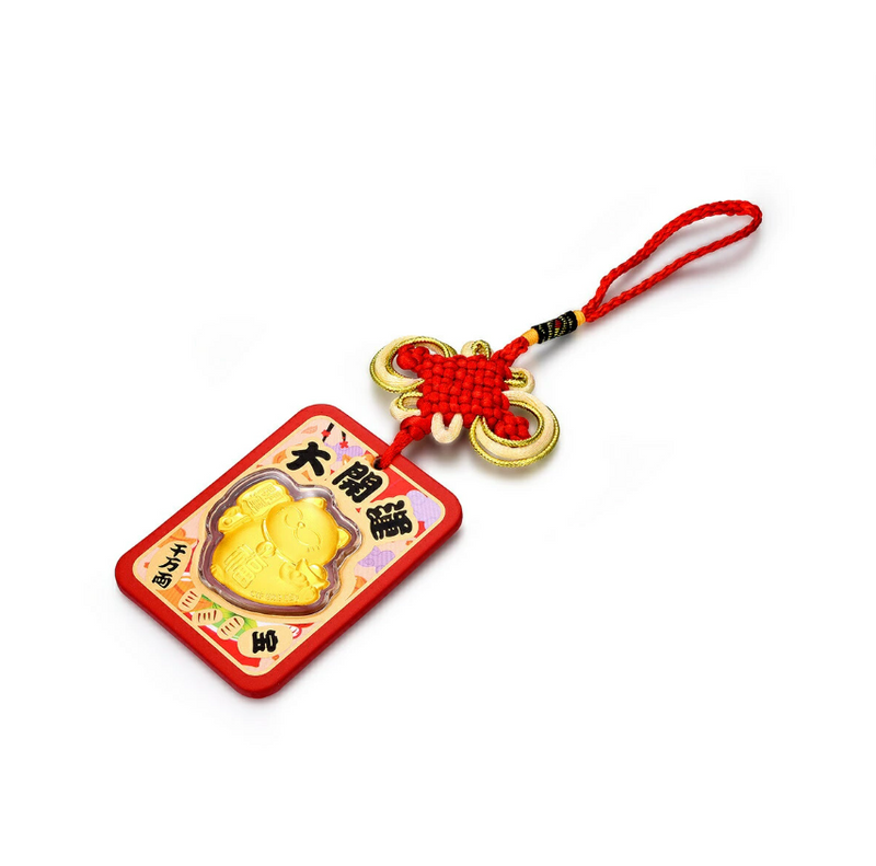 Chow Tai Fook Japan Limited 999.9 Gold Maneki Cat Omamori (Great Luck)  周大福 日本限定 999.9金招财猫御守(大開運)