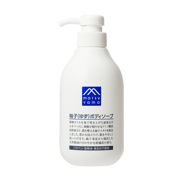 matsuyama M mark YUZU BODY SOAP 480ml 日本松山油脂柚子植物精油氨基酸沐浴液 480ml